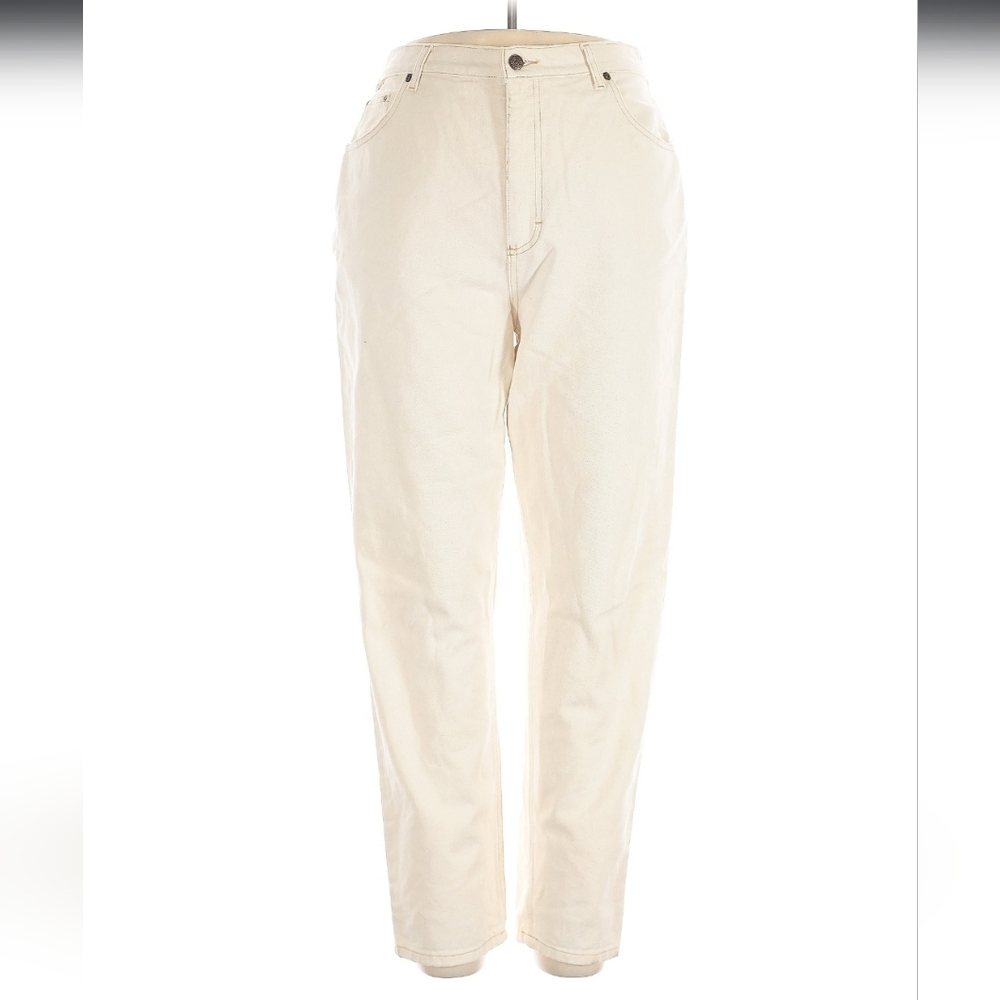 Cherokee Vintage Denim Women’s High Waisted Cream Mom Jeans